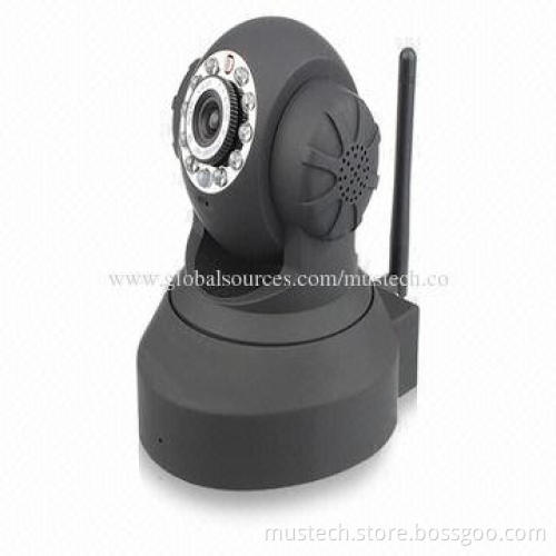 Indoor Wired/Wireless Pan/Tilt IR-cut IP Camera with H.264 (720P) Video Format